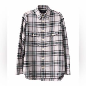 AllSaints Hamlin Plaid Flannel Button-Up Shirt Jacket/Shacket
